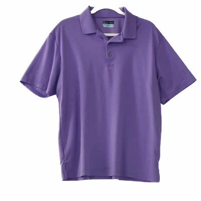 Camisa Polo PGA Tour Para Hombres Púrpura Poliéster Sólido Cuello Manga Corta Talla L Foto 1 de 4