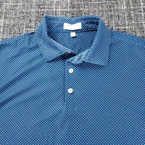 Camisa polo de golf Peter Millar Summer Comfort para hombre punto azul talla grande - Imagen 1 de 11