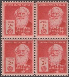 Scott # 890 - US Block Of 4 - Samuel F.B. Morse - MNH -1940 - Picture 1 of 1