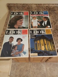 4-LOOK Magazines Jacqueline Kennedy John f Kennedy first family 1961 1963 - Picture 1 of 11