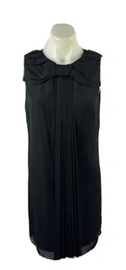 HI THERE KAREN WALKER Black Sleeveless Bow Shift Dress Size 8 - Picture 1 of 8
