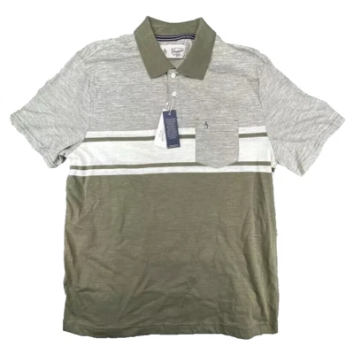 NWT $69  Original Penguin  Men's Cotton Knit Polo Shirt Size S Dusty Olive - Image 1 of 2