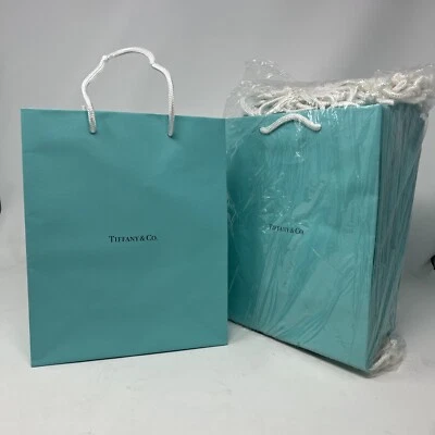 LOT OF 25 Genuine Classic TIFFANY & CO Blue Medium Gift Bags~10x8x4~NEW - Image 1 of 4