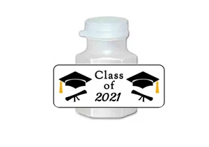 30 Graduation day, class of (current year) mini bubble labels, graduation party - Picture 1 of 2