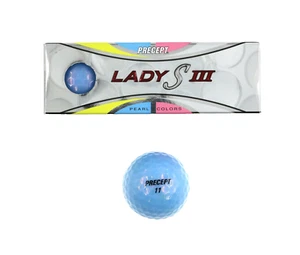 NEW Precept Lady S III Soft Golf Balls Blue Pearl Color 3-pack High Launch USA - Picture 1 of 6