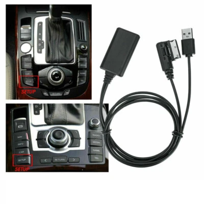 Wireless Bluetooth Music Interface AUX Audio Cable Adapter For Audi Q7 A5 A6 A8 - Image 1 of 4