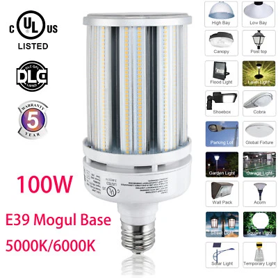 400W Equival LED Corn Light 100Watt Workshop Factoty Bulb E39 Mogul Base Fixture - Image 1 of 4