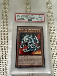 PSA 8- Yu-Gi-Oh Card -LCYW-EN103 -BLUE-EYES TOON DRAGON *1st Edition* NM-Mint - Picture 1 of 2