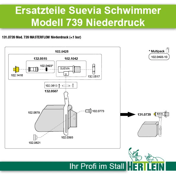 Ersatzteile SUEVIA Schwimmer Modell 739
