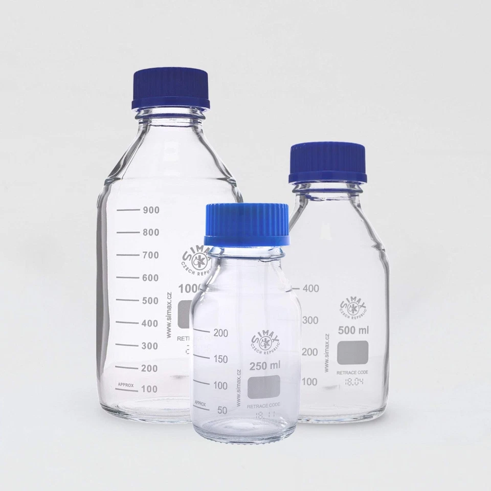 SIMAX Borosilicate Glass Agar Pouring Lab Bottle Anti Drip