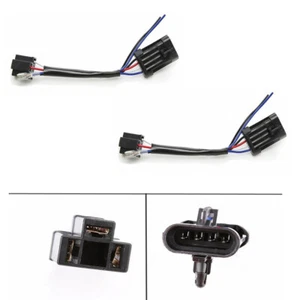 Pair LED Headlight Wire Harness Adapters H4 Wire Connector Socket 5.75" and 7" - Picture 1 of 7