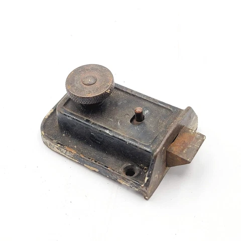 Vintage Yale Towne Surface Rim Night Lock Latch No Keeper Salvage Working Cond Cover