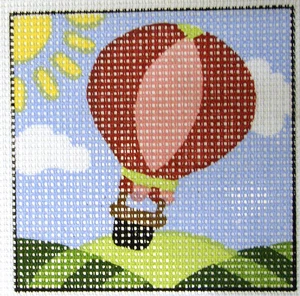 Flying Hot-Air Balloon – easy-to-do beginners tapestry canvas - Picture 1 of 1