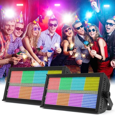 2 PIEZAS 200W Luz Estroboscópica Aluminio DMX 960LED RGBW Flash Pared Lavado Escenario Iluminación Foto 1 de 4