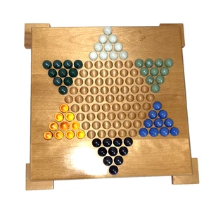 Cardinal Industries Chinese Checkers Game Wood Board 12"x12" Oakmont Collection - Picture 1 of 6