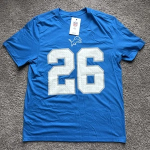 Neu mit Etikett Nike Jahmyr Gibbs Detroit Lions NFL blau Erwachsene Baumwolle T-Shirt Größe Large - Bild 1 von 9
