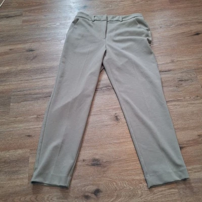 Pantalones de vestir Vera Wang tiro alto talla 10 elásticos para mujer carrera verde estilo militar Foto 1 de 4