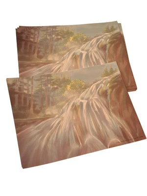 Vintage Cardstock Paper  Print  Lot -  11" X 8 1/2" - Waterfall- 10 Pieces  - Image 1 of 3