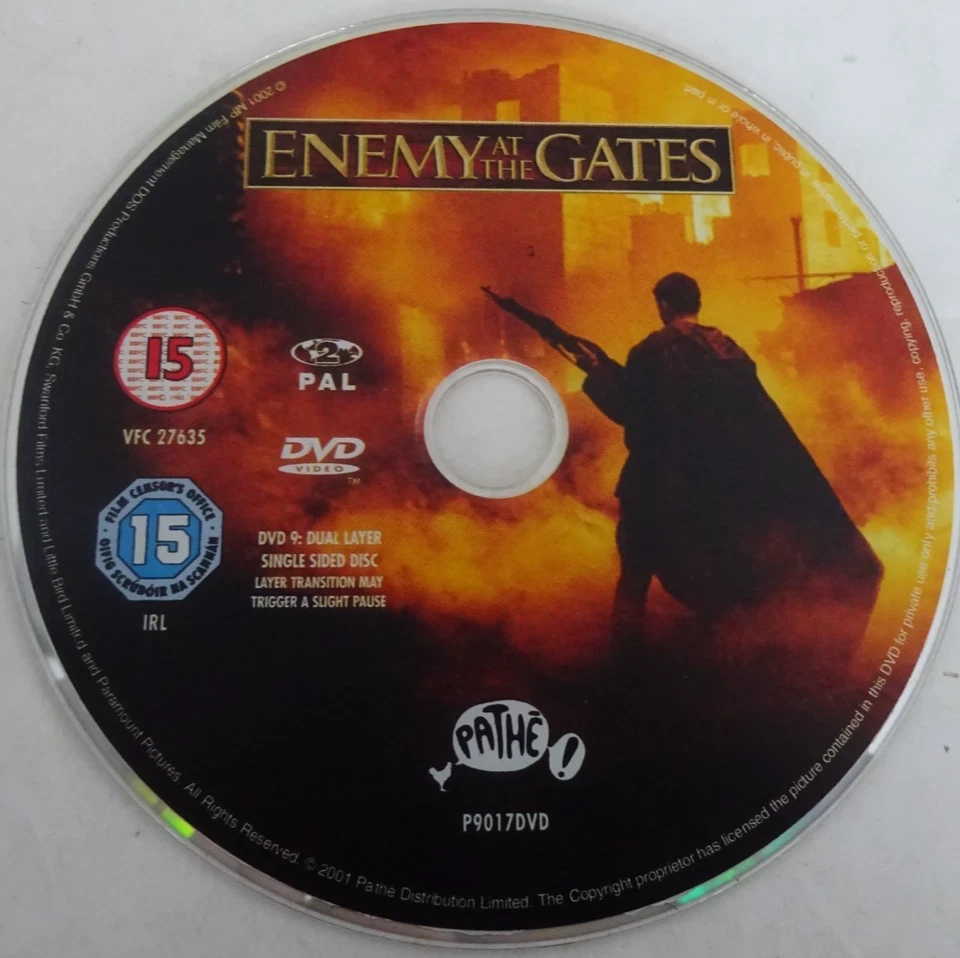 Enemy At The Gates (DVD, 2001) DISC ONLY - Image 1 of 1