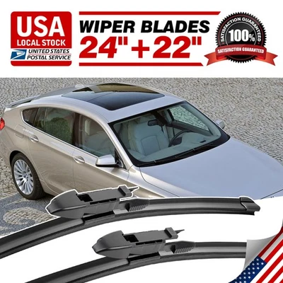 Set of 24"+22" OEM Genuine Front Windshield Wiper Blades FOR BMW 535i 2008-2010 - Imagem 1 de 4