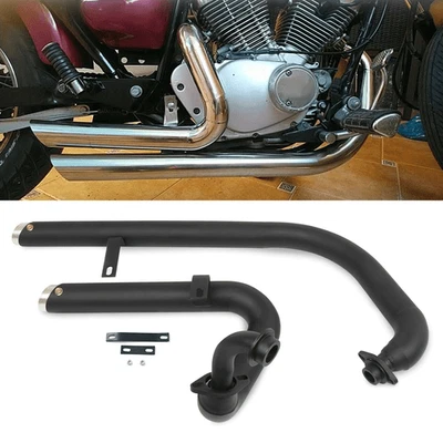 Выхлопные трубы Shortshots в шахматном порядке с глушителем для Yamaha Virago 125 XV125 XV250 - Изображение 1 из 4