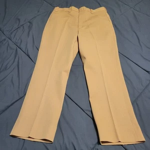 Vintage Sears The Men’s Store Perma-Prest Tan Pants Slacks Trim Fit - Picture 1 of 5