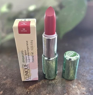Clinique #18 CHILI POP Matte Longwear Lipstick .13 Oz NIB! - Image 1 of 2
