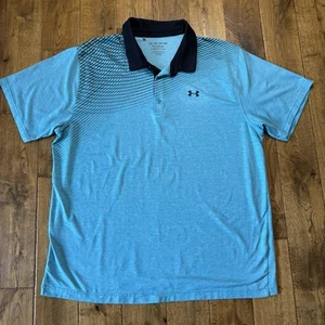 Under Armour The Playoff Polo Shirt Mens Size 3XL Aqua Blue Golf Polo - Picture 1 of 6