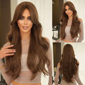 Female Wig, Long Curly Hair, Full Head Cover, Bangs, Synthetic Wig - Picture 1 of 5