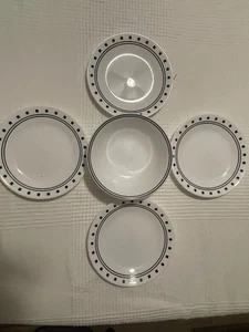 Menge Corelle City Block Dessertteller (4) & Müslischale (1) schwarz n weiß - Bild 1 von 4