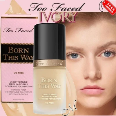 TOO FACED Born This Way Flawless Coverage Natural Finish* Foundation ~ Ivory NIB - Image 1 of 4