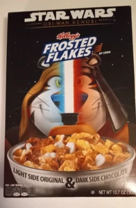 🔥Kellogg's Star Wars Obi-Wan Kenobi Frosted Flakes Cereal 10.7 OZ Light & Dark - Picture 1 of 5