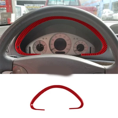 Cubierta de velocímetro de fibra de carbono roja para Mercedes-Benz Clase E W211 2003-2009 Foto 1 de 4