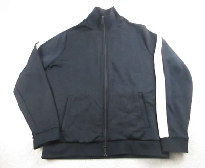 Vince 轨道夹克男式大号黑色长袖全拉链锻炼休闲户外 — 第 1/4 张图片