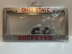 Ohio State Buckeyes OSU White License Plate Frame Cover - 2 Pack - Picture 1 of 1