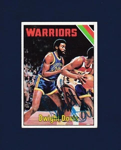 Tarjeta de baloncesto Topps 1975 firmada por Dwight Davis de los Golden State Warriors - Imagen 1 de 1