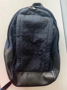 Jack Spade Quilted Nylon And Leather Navy Backpack - Picture 1 of 12
