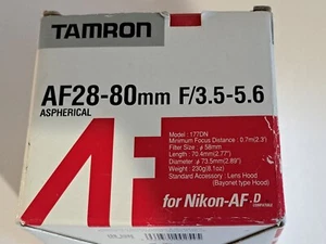 Tamron 28 – 80mm f/3.5-5.6 Aspherical AF Lens for Nikon-AF D Compatible - Picture 1 of 6