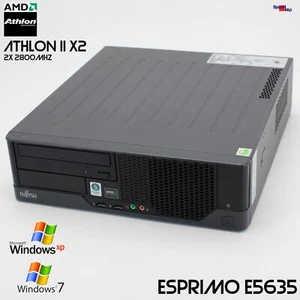 Pc Computer Fujitsu Esprimo E5635 D2904 Rs-232 Port Windows Xp Athlon Ii X2 4Gb - Picture 1 of 6