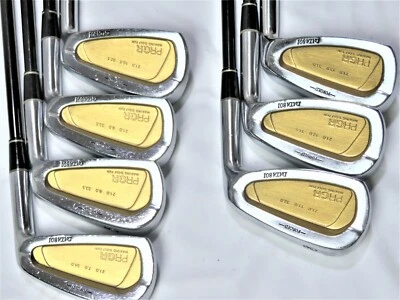 Gold PRGR DATA801 7pc S-FLEX IRONS SET GOLF JP Limited NWO - Image 1 of 4