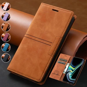 Magnetic Wallet Case Leather Flip Cover for Samsung A10 A20e A30s A40 A50 A70 - Zdjęcie 1 z 24