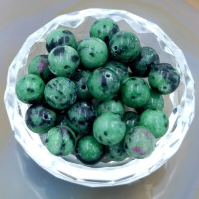 Wholesale 500pcs Lot Natural Ruby In Fuchsit Stone Round Spacer Loose Beads 8mm - Image 1 of 4