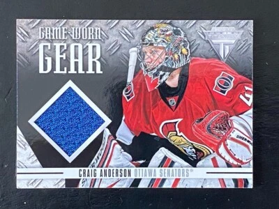 Craig Anderson 2012-13 Titanium Game Worn Gear Jersey #GG-CR Ottawa - Image 1 of 2