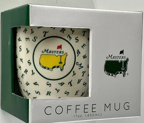 Masters Golf Coffee Mug  2023 Augusta National White Lettered PGA Brand NEW Cover