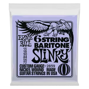 Ernie Ball 2839 Baritone Slinky Electric Guitar Strings 13-72 1,2,3,4,5,6 Packs - Picture 1 of 1