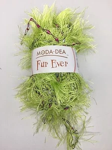 MODA DEA "FUR EVER" Yarn - 1 50g Ball - "LIMEADE" (#3547) - Picture 1 of 3