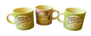 3er Set Cafe Paris 10 Unzen Kaffeetassen Rosanna Retro Französisches Thema Rosa & 2 Grün - Bild 1 von 20