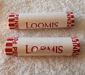 DOS (2) 2019 D centavo Lincoln centavo 1 centavo banco rollos escudo BU sellado Loomis - Imagen 1 de 8