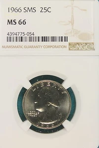 1966-P NGC SMS MS66 Washington Quarter Dollar!! #A7165 - Picture 1 of 2