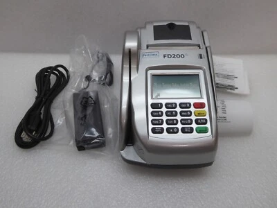 First Data FD200ti Touch Screen Credit Card Terminal - Image 1 of 4